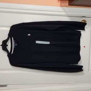 U.S. Polo Assn. Basic Navy Vneck Long Sleeve Pull Over Knitted Sweater